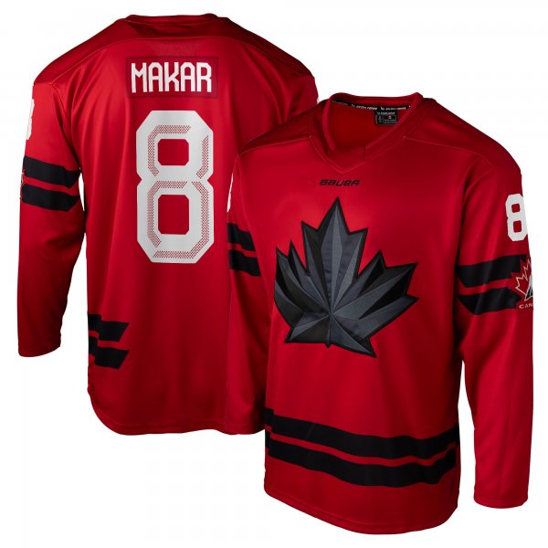 Men's #8 Cale Makar Red Hockey Canada 2026 Jersey