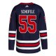 Men's Winnipeg Jets Mark Scheifele adidas Navy Alternate Primegreen Player Jersey