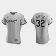 Men' #32 Gavin Sheets Chicago White Sox MR Patch Gray Flex Base Jersey