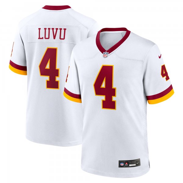 Men's #4 Frankie Luvu Washington Commanders Nike Game Super Bowl Era White Jersey