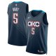Men's Unisex Oklahoma City Thunder #5 Luguentz Dort Nike Navy 2025/26 Swingman City Edition Jersey