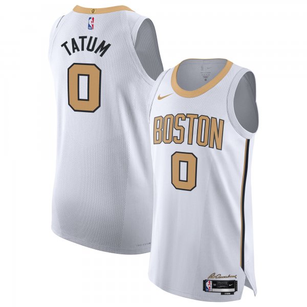 Men's Unisex Boston Celtics #0 Jayson Tatum Nike White 2025/26 Authentic City Edition Jersey